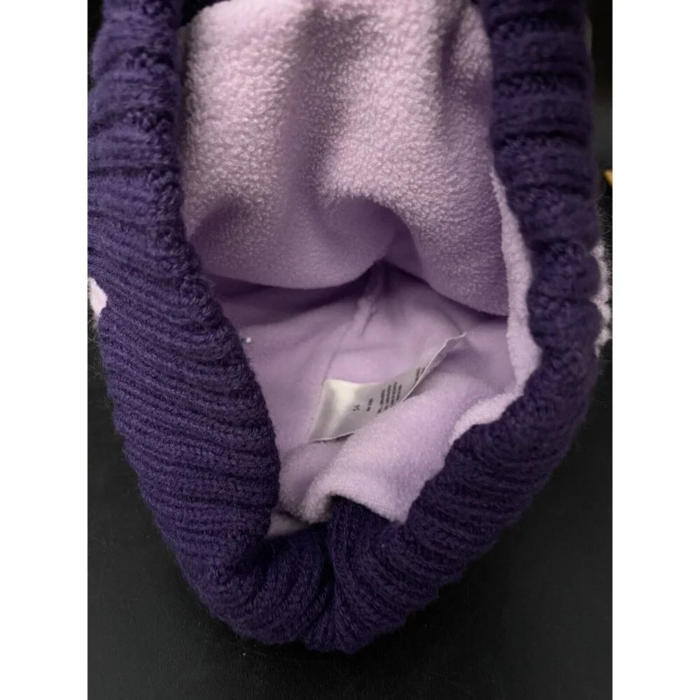 Snozu Girl Beanie Purple Lavender Watercolor Snow Cap Hat Pom Pom